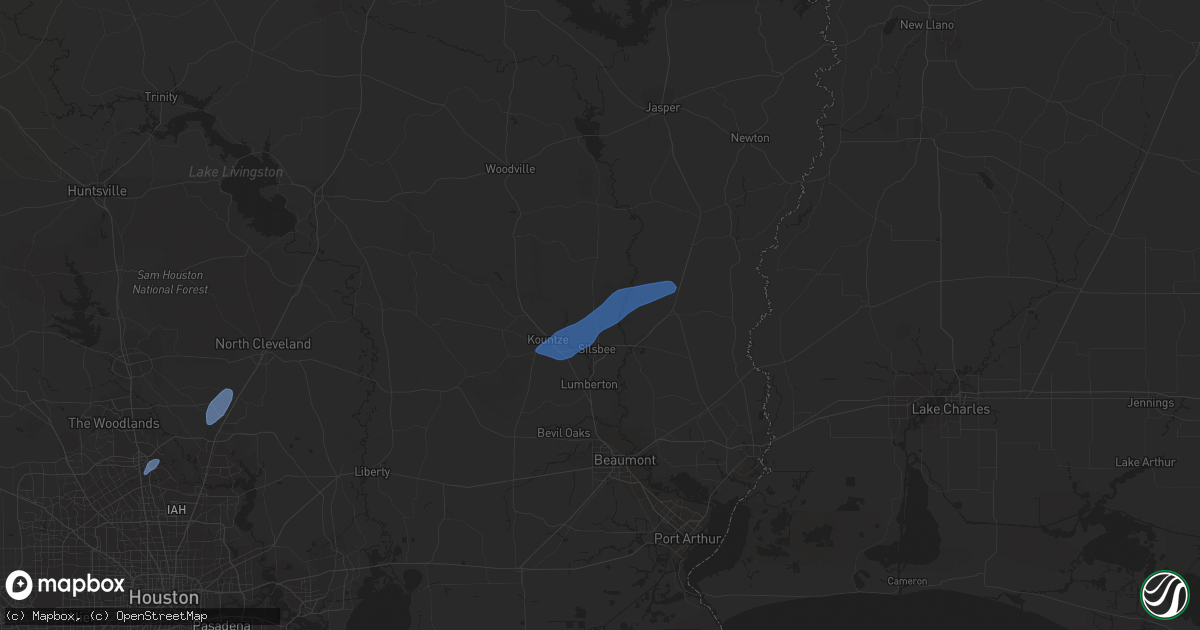 Hail map in Silsbee, TX on October 29, 2019