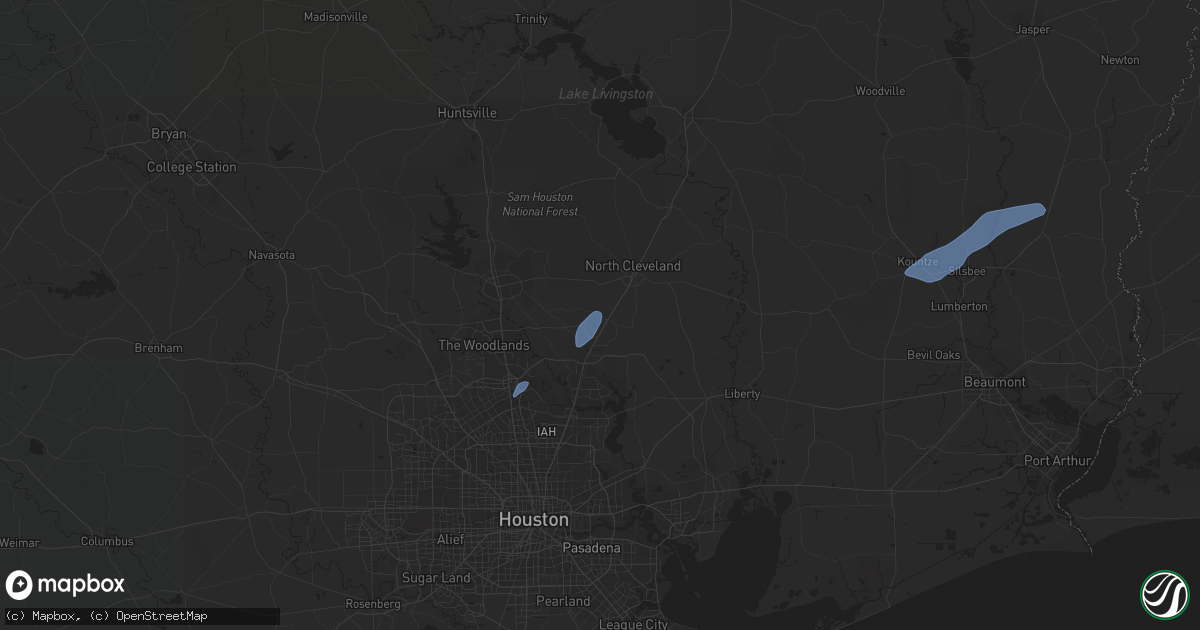 Hail map in Splendora, TX on October 29, 2019