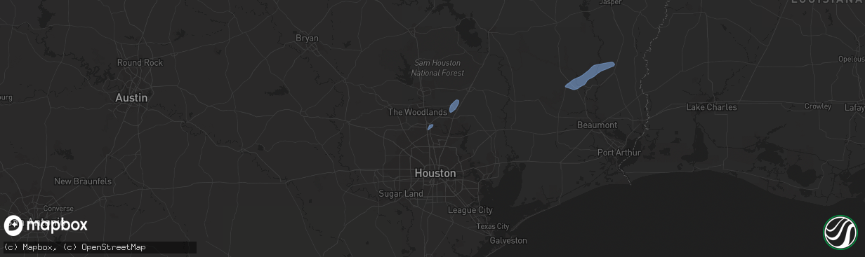 Hail map in Spring, TX on October 29, 2019