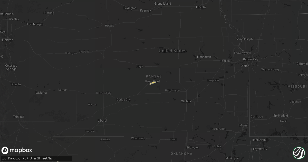 Hail map on October 29, 2026