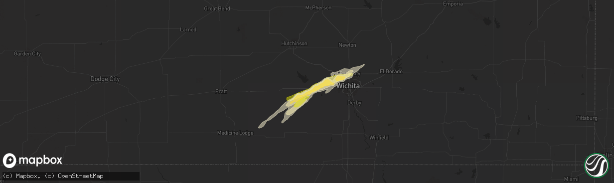 Hail map in Cheney, KS on October 30, 2013