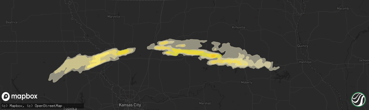 Hail map in Chillicothe, MO on October 30, 2013