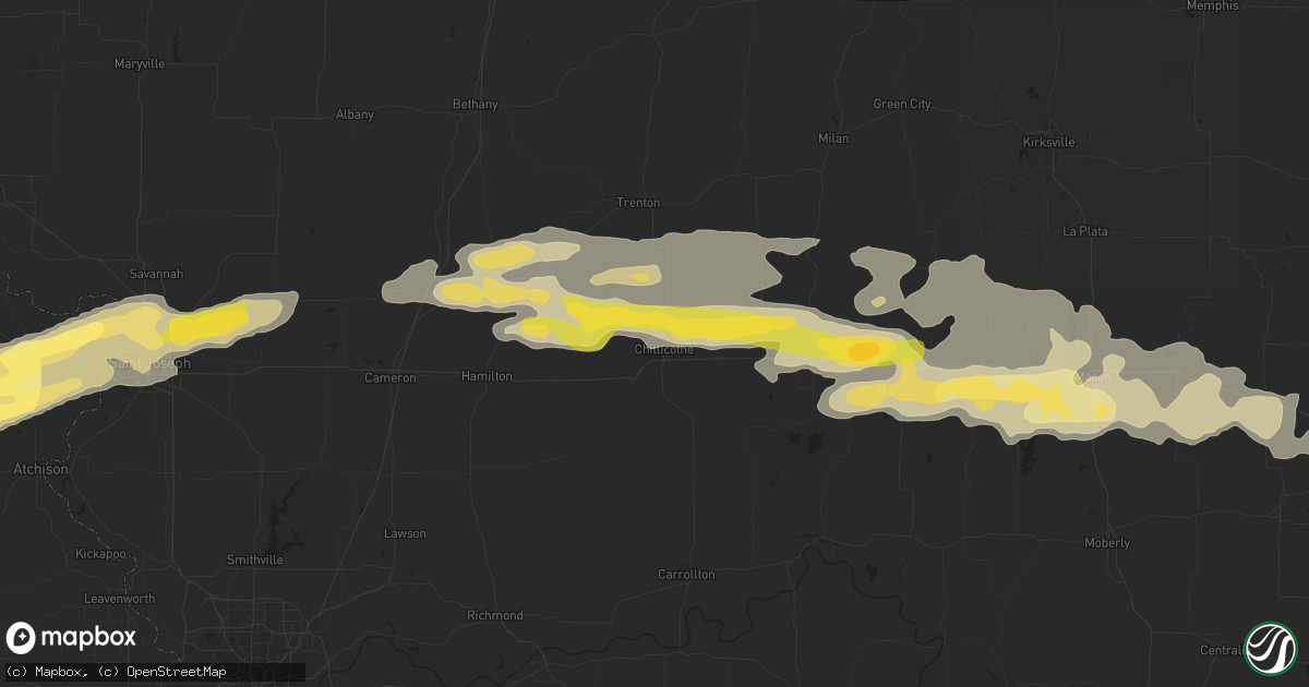 Hail map in Chillicothe, MO on October 30, 2013