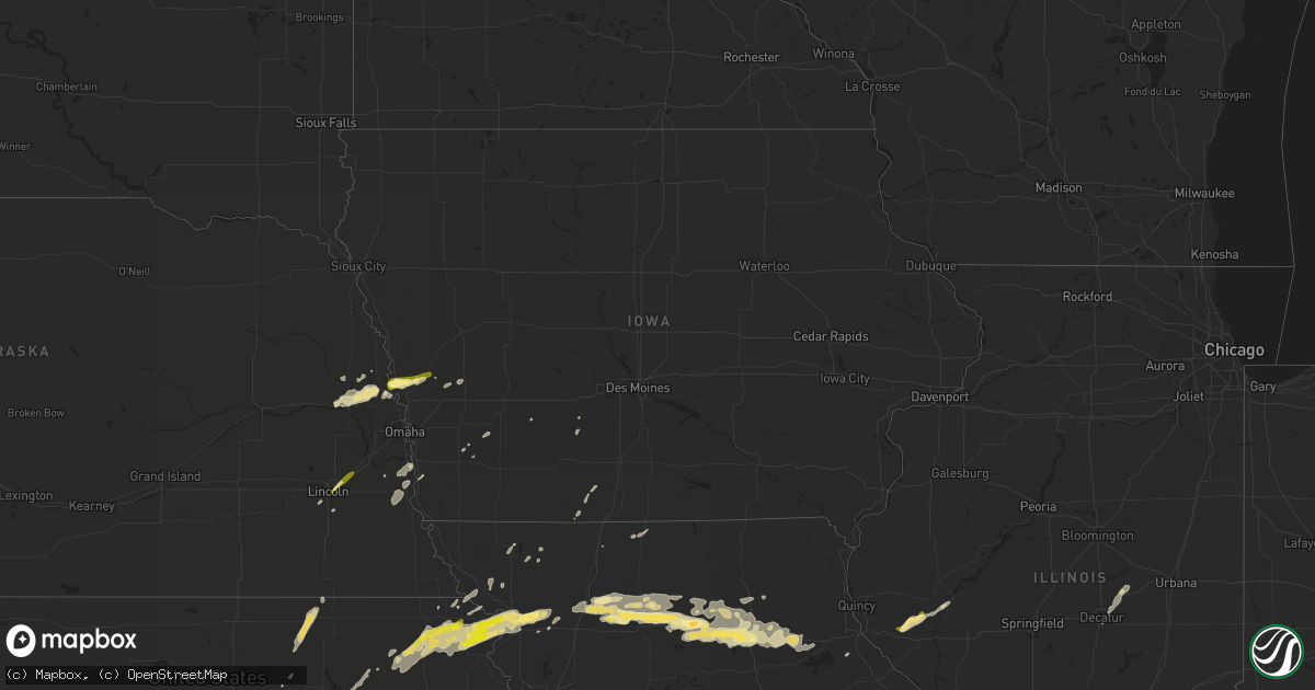Hail map in Iowa on October 30, 2013