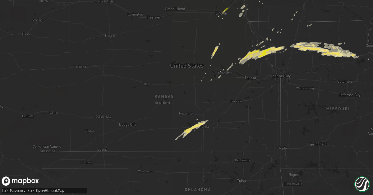 Hail map in Kansas on October 30, 2013