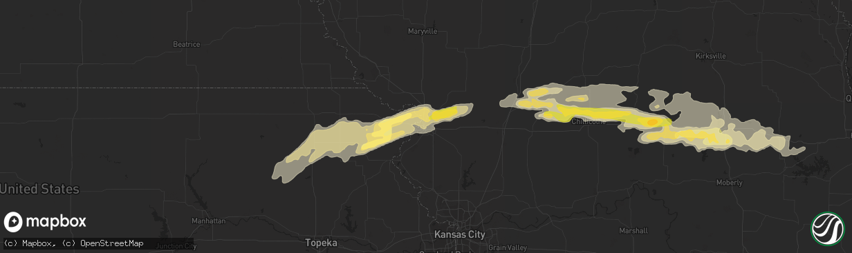 Hail map in Saint Joseph, MO on October 30, 2013