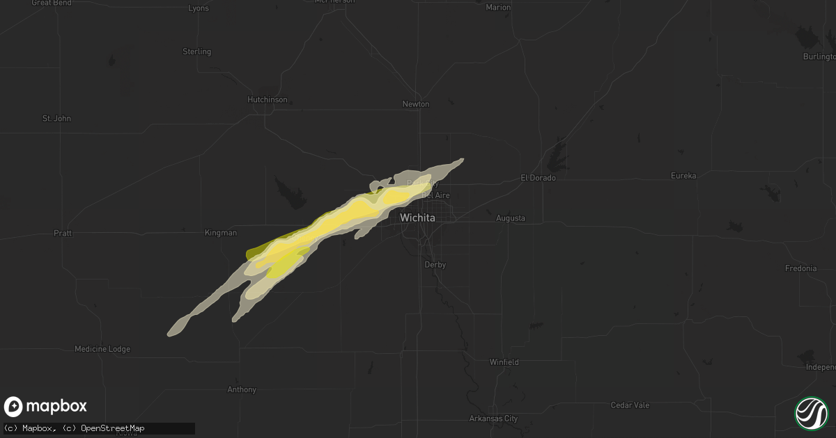 Hail map in Wichita, KS on October 30, 2013