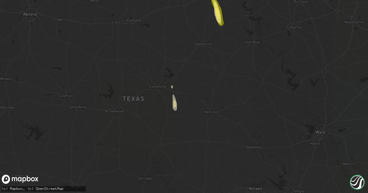 Hail map in Gustine, TX on October 30, 2014