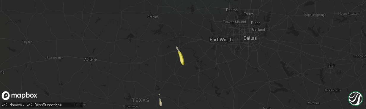 Hail map in Lipan, TX on October 30, 2014