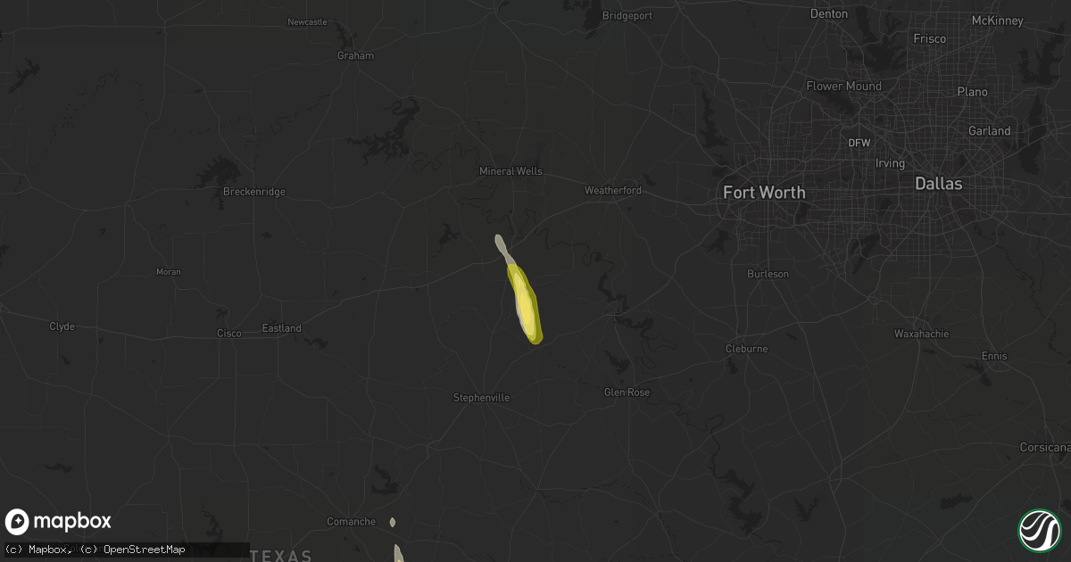 Hail map in Lipan, TX on October 30, 2014