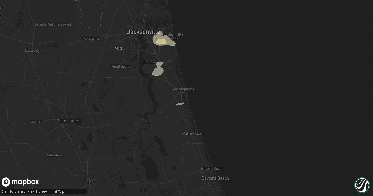 Hail map in Saint Augustine, FL on October 30, 2014