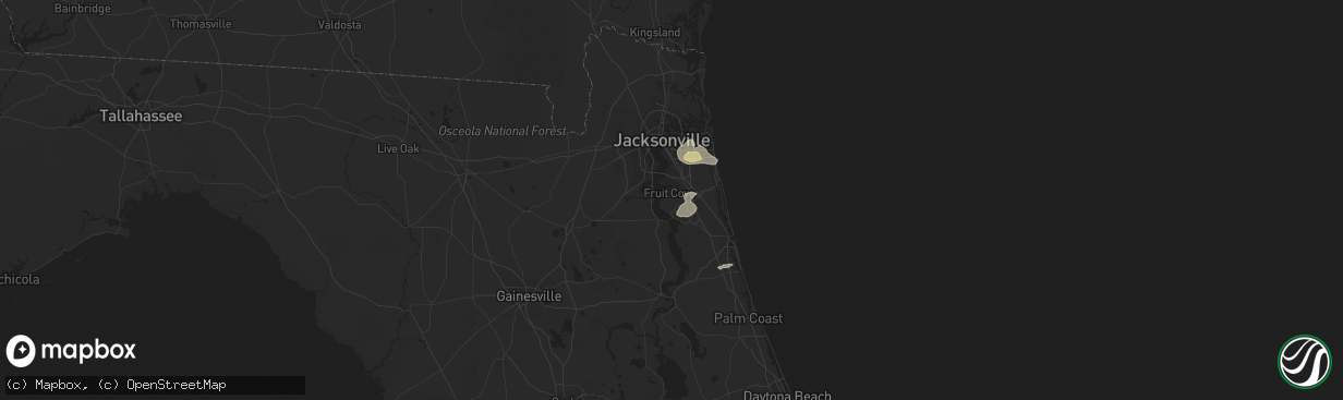 Hail map in Saint Johns, FL on October 30, 2014