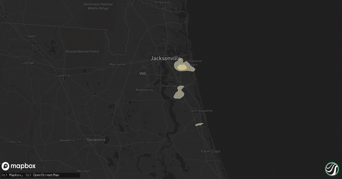 Hail map in Saint Johns, FL on October 30, 2014