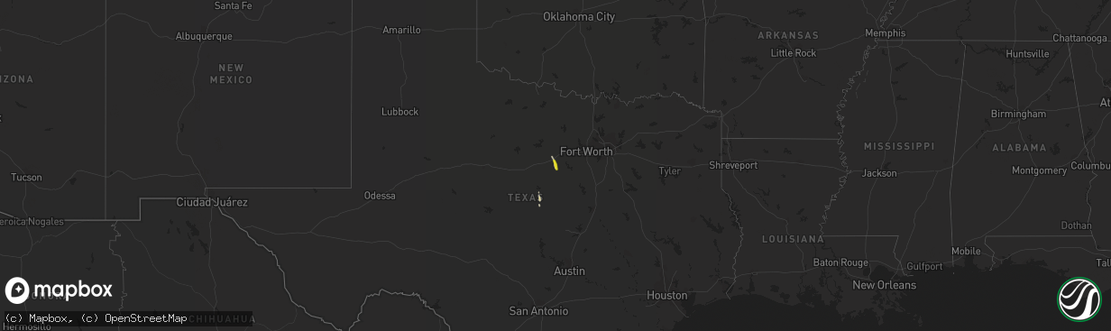 Hail map on October 30, 2014