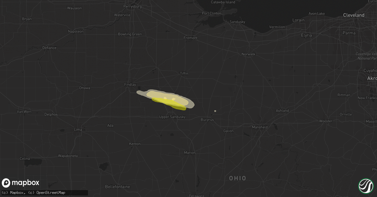 Hail map in Sycamore, OH on October 30, 2016