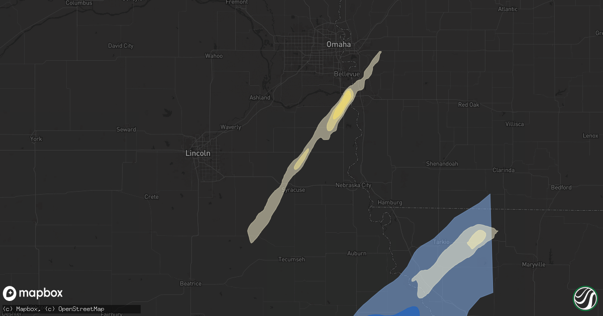 Hail map in Avoca, NE on October 30, 2024
