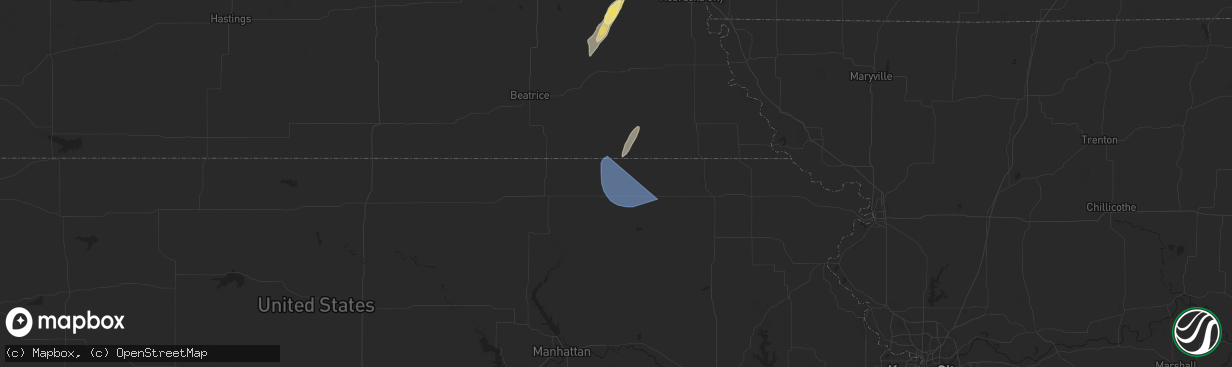 Hail map in Axtell, KS on October 30, 2024