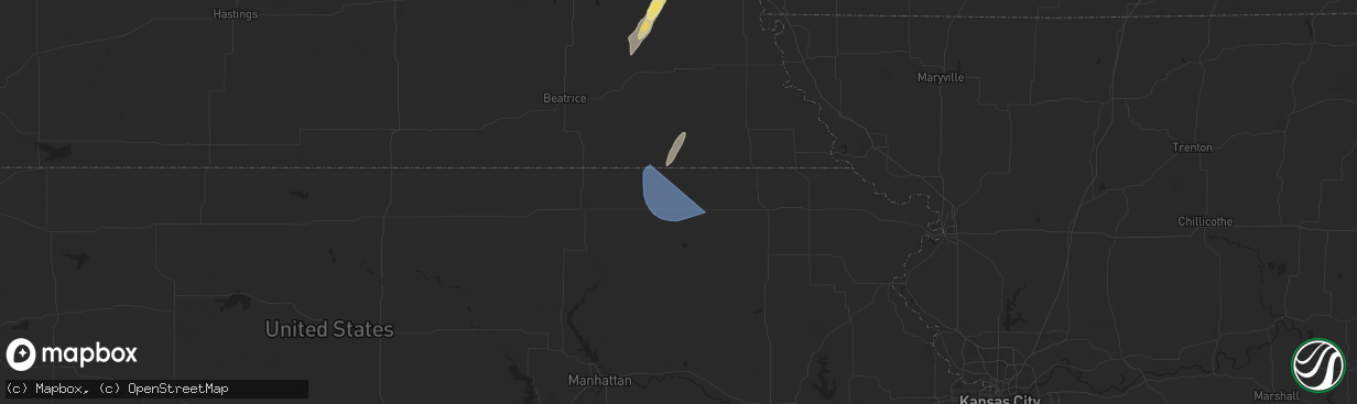 Hail map in Baileyville, KS on October 30, 2024