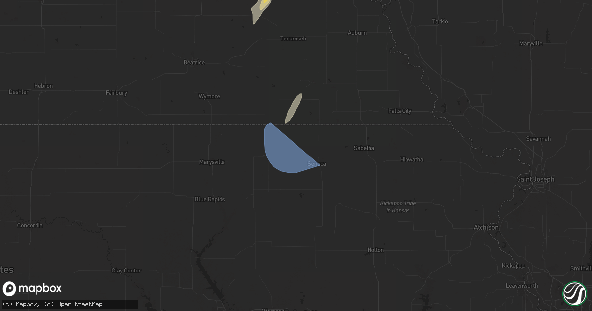 Hail map in Baileyville, KS on October 30, 2024