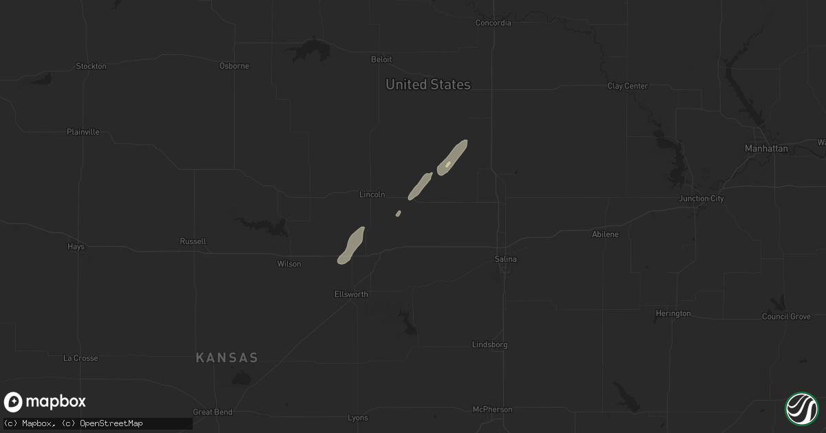 Hail map in Beverly, KS on October 30, 2024