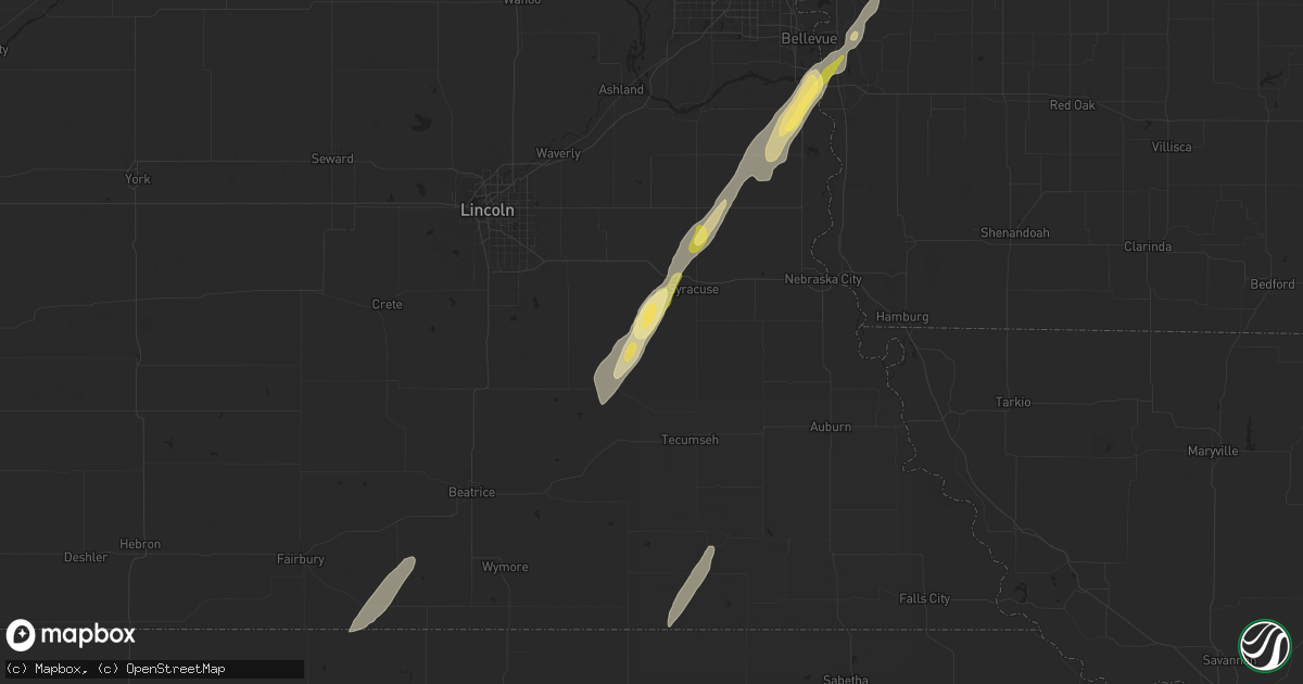 Hail map in Burr, NE on October 30, 2024
