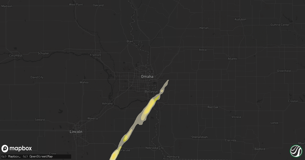 Hail map in Council Bluffs, IA on October 30, 2024