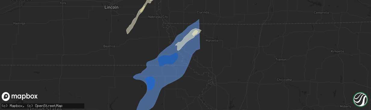 Hail map in Craig, MO on October 30, 2024