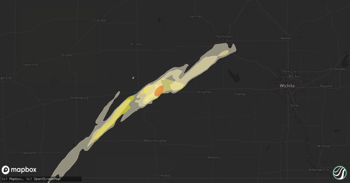 Hail map in Cunningham, KS on October 30, 2024