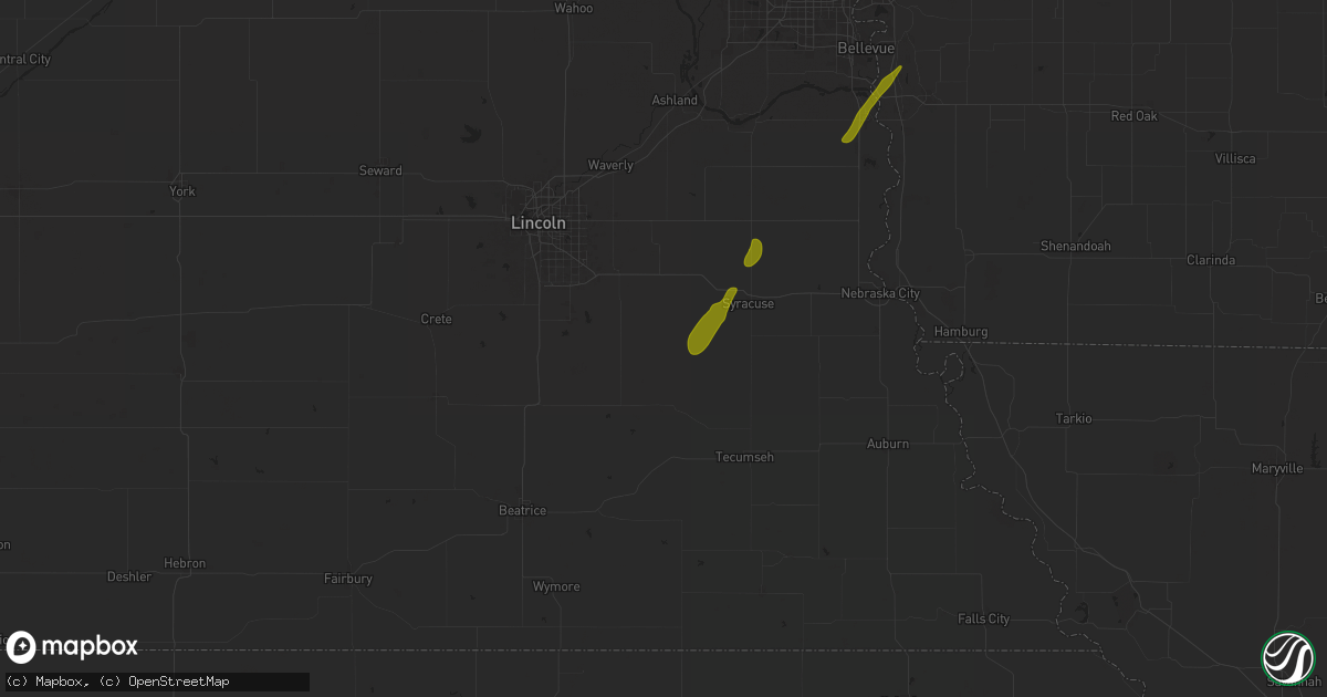 Hail map in Douglas, NE on October 30, 2024