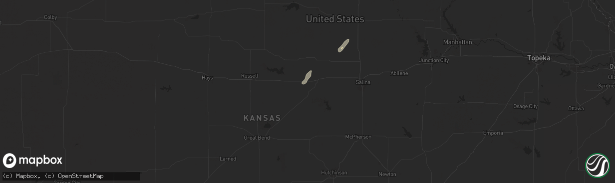 Hail map in Ellsworth, KS on October 30, 2024