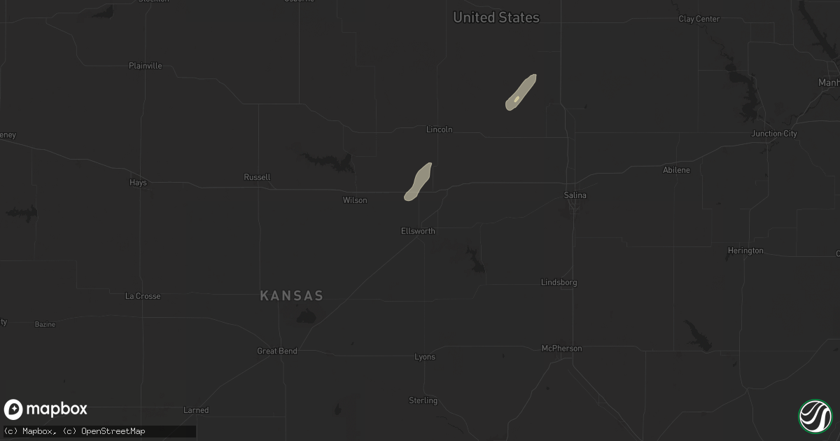 Hail map in Ellsworth, KS on October 30, 2024