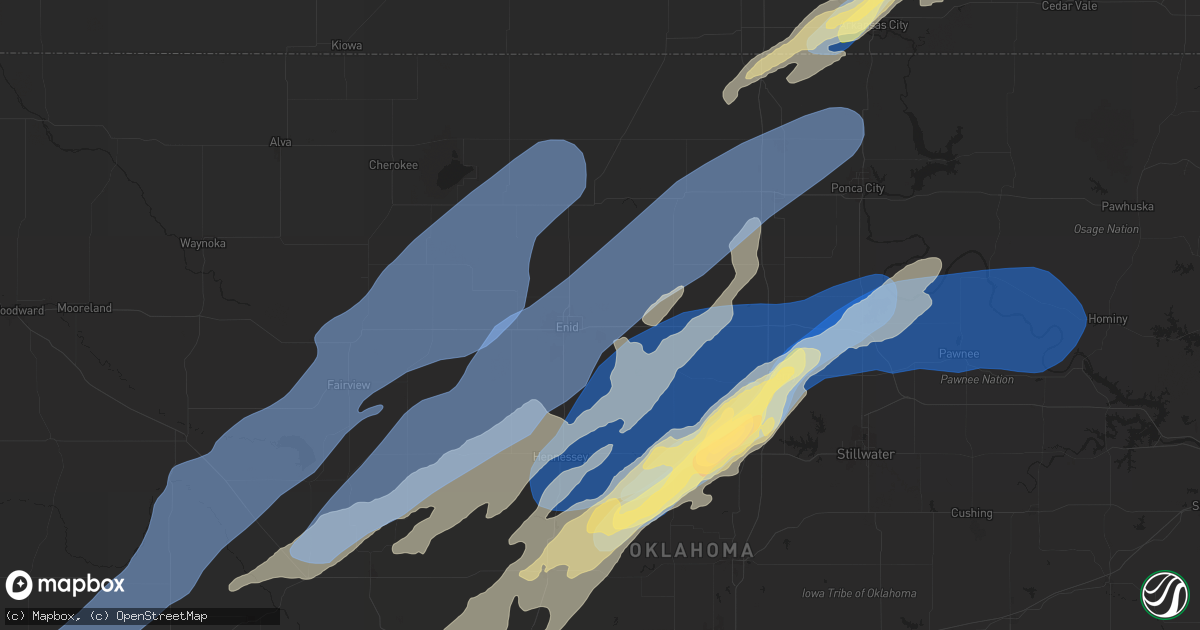 Hail map in Enid, OK on October 30, 2024
