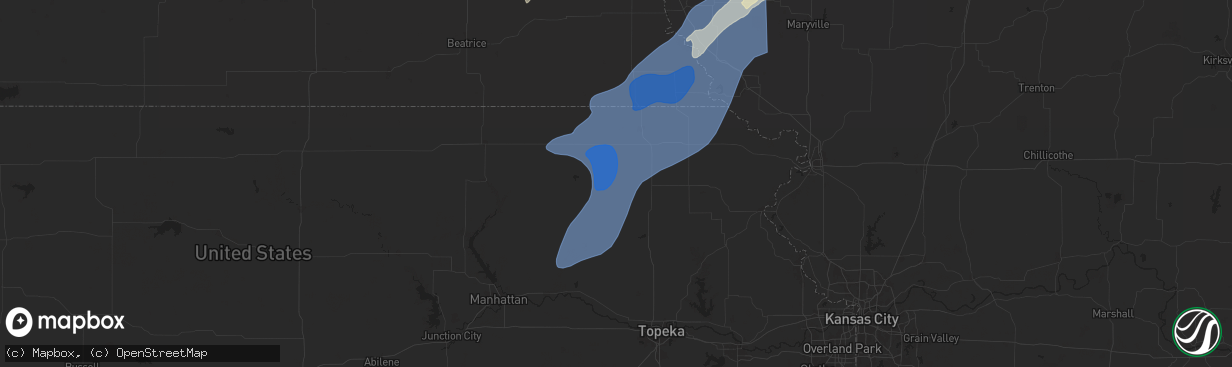 Hail map in Goff, KS on October 30, 2024