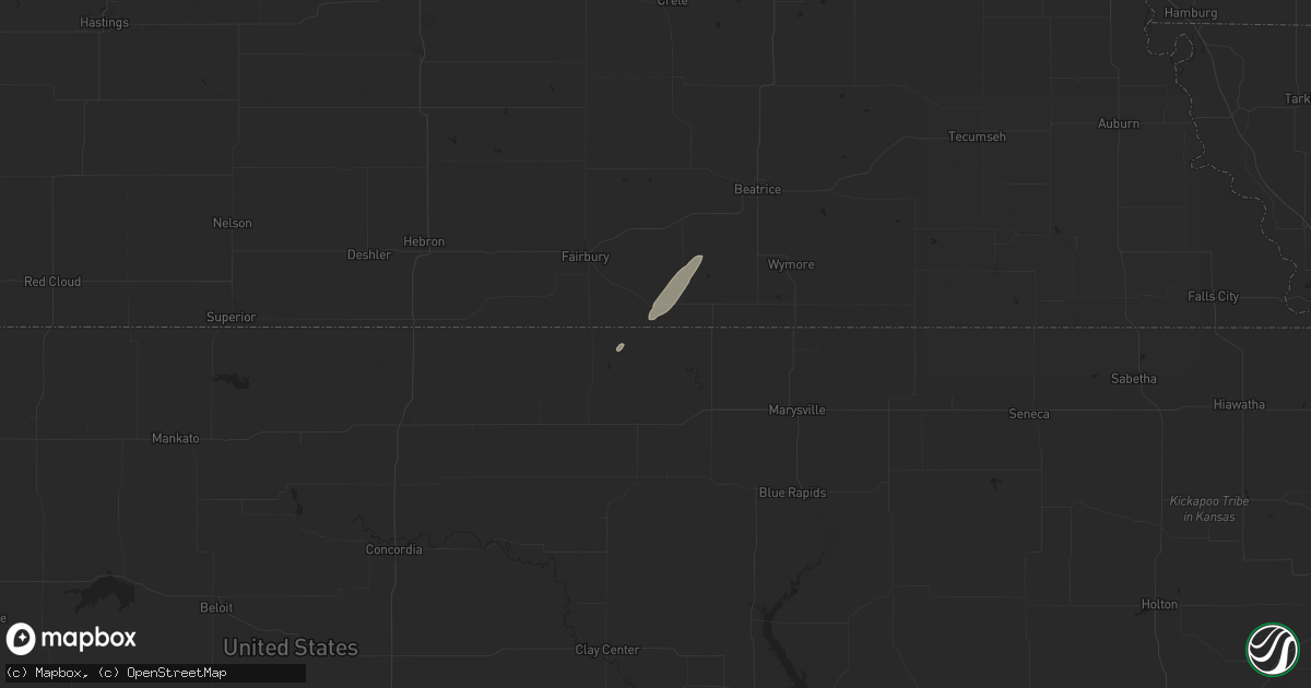 Hail map in Hollenberg, KS on October 30, 2024