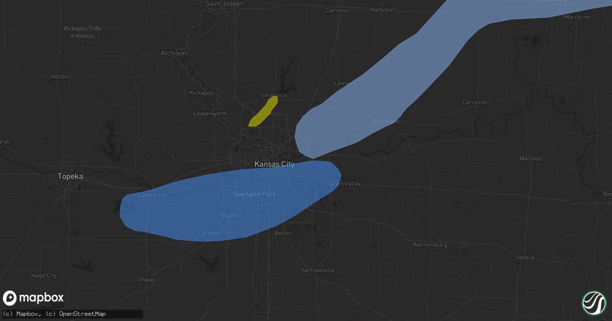 Hail map in Independence, MO on October 30, 2024
