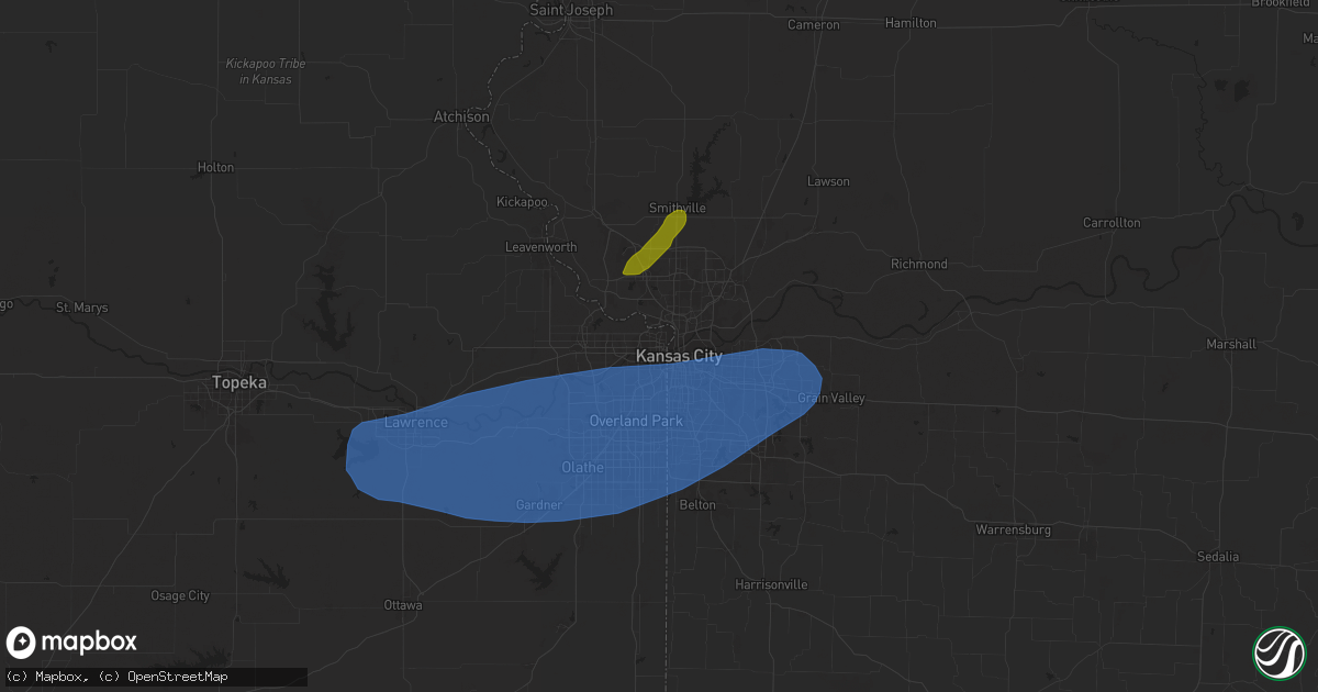 Hail map in Kansas City, KS on October 30, 2024