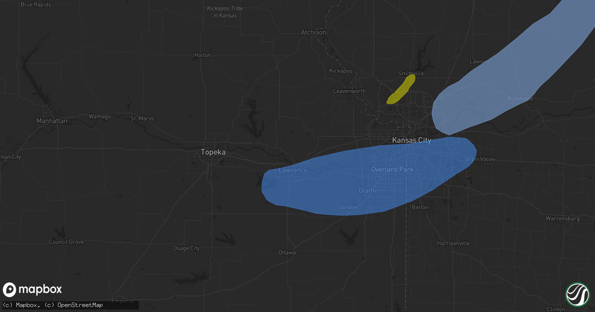 Hail map in Lawrence, KS on October 30, 2024