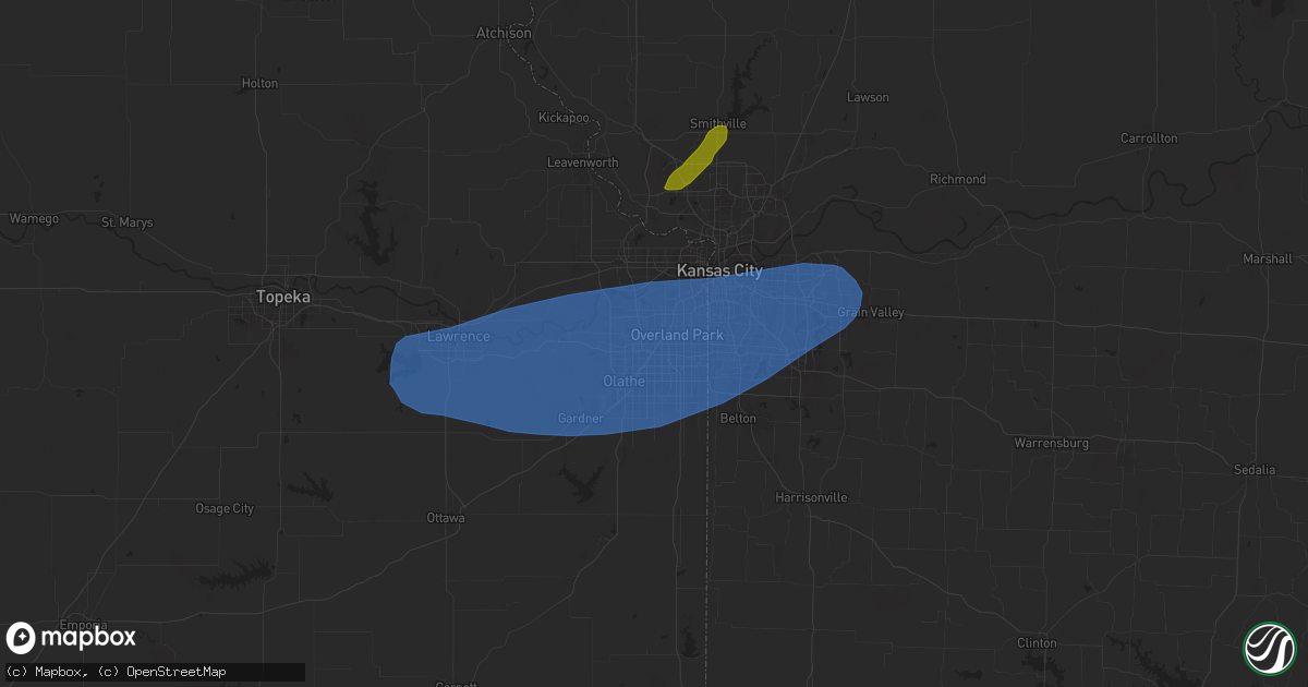 Hail map in Lenexa, KS on October 30, 2024