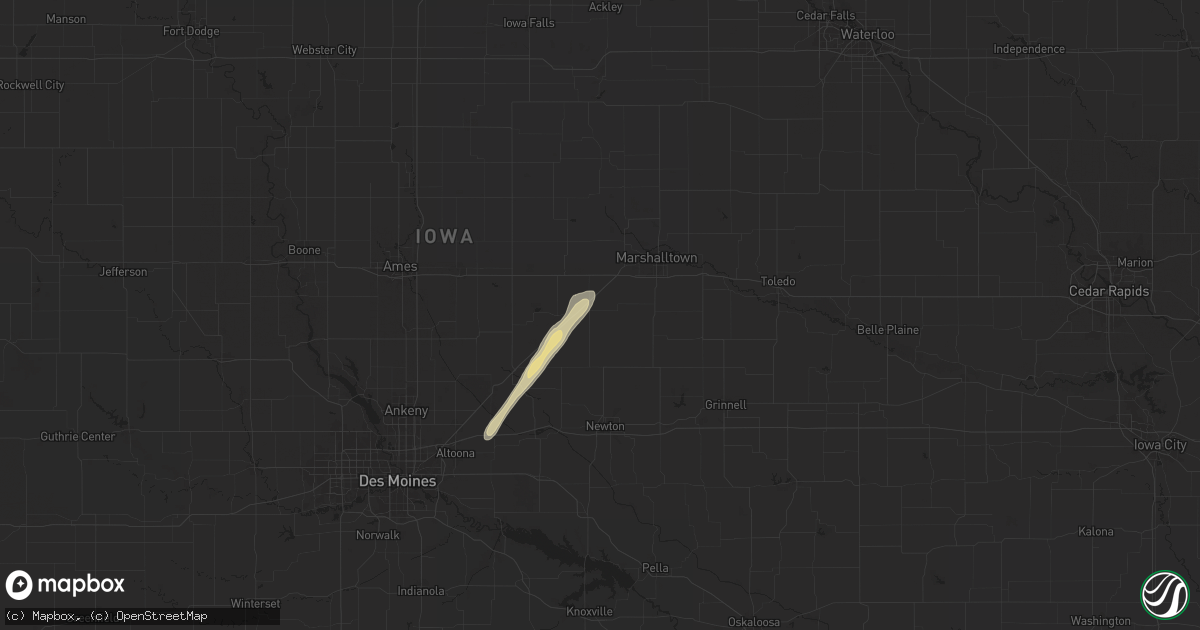 Hail map in Melbourne, IA on October 30, 2024