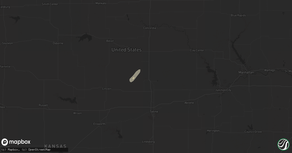 Hail map in Minneapolis, KS on October 30, 2024