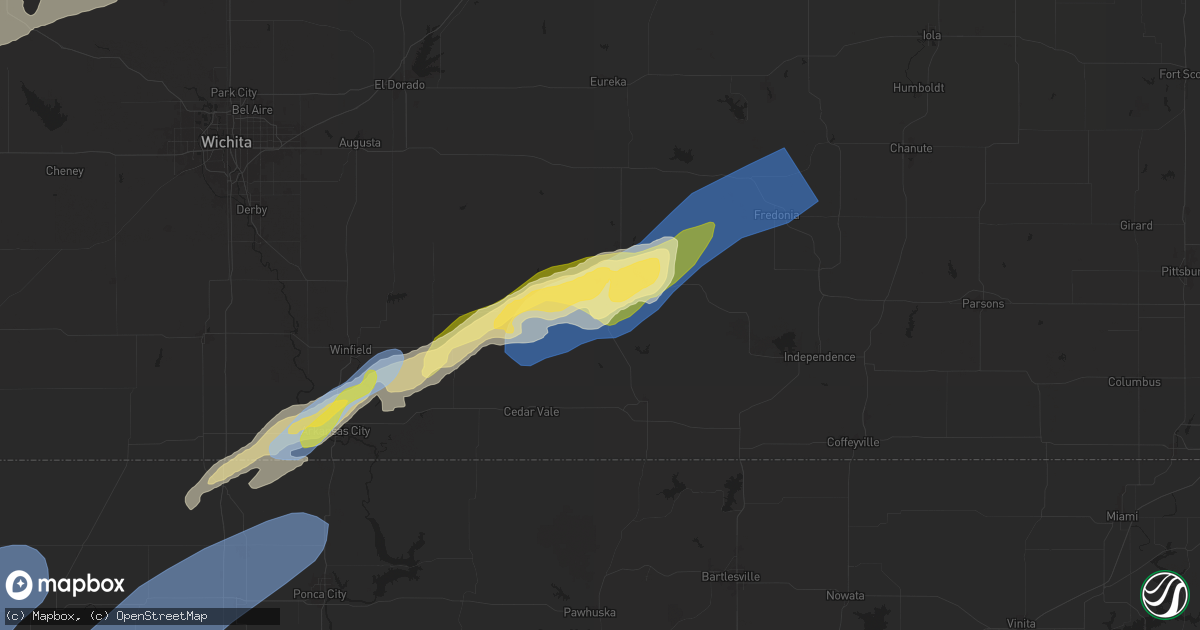 Hail map in Moline, KS on October 30, 2024