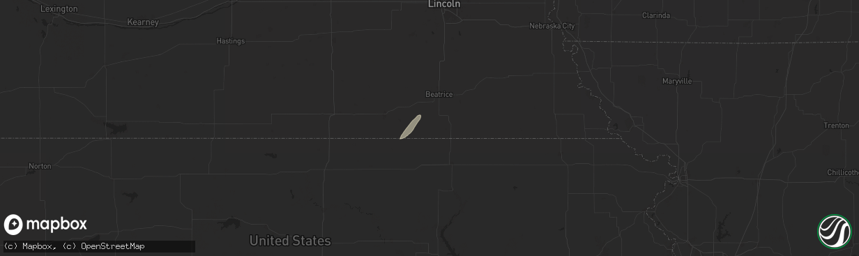 Hail map in Odell, NE on October 30, 2024