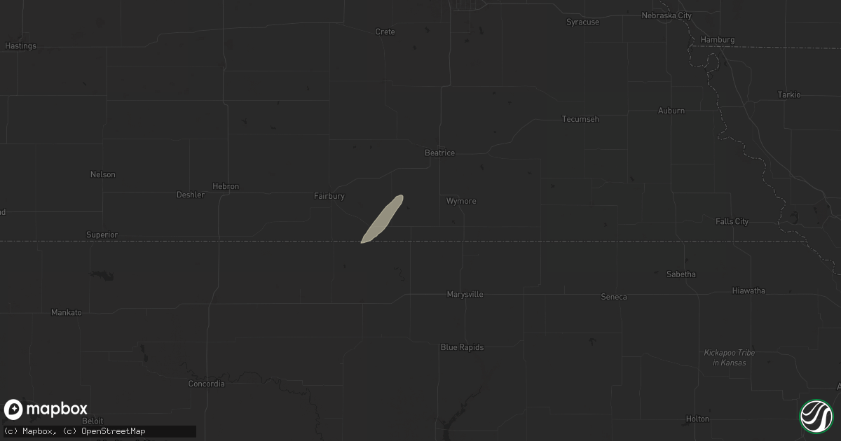 Hail map in Odell, NE on October 30, 2024