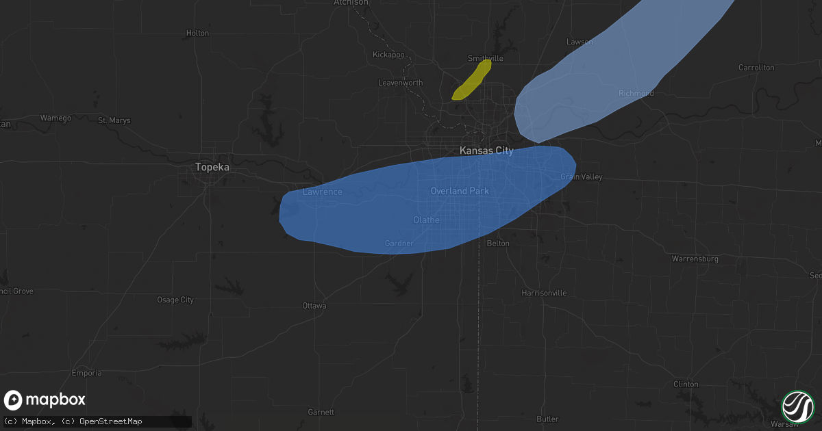Hail map in Olathe, KS on October 30, 2024