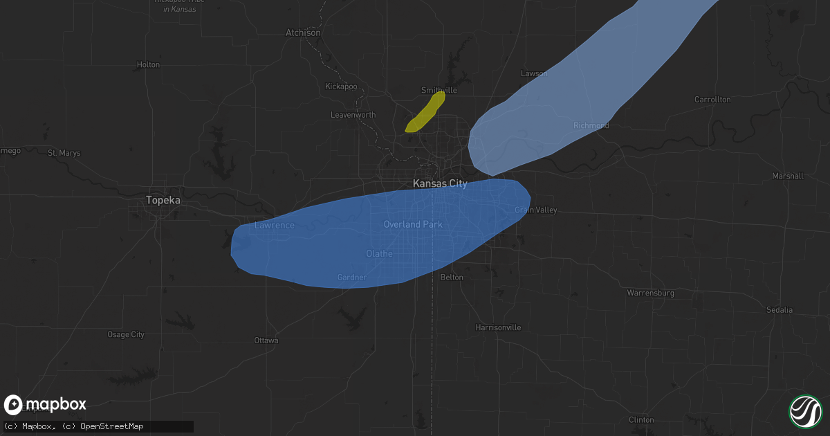 Hail map in Overland Park, KS on October 30, 2024