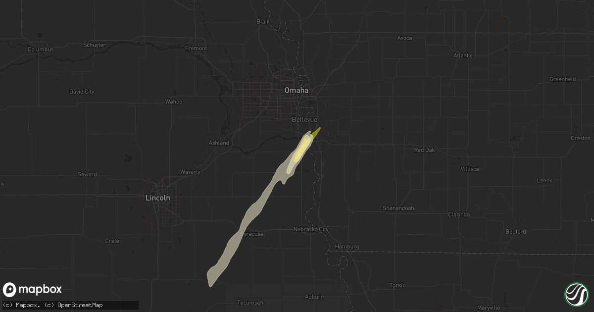 Hail map in Plattsmouth, NE on October 30, 2024