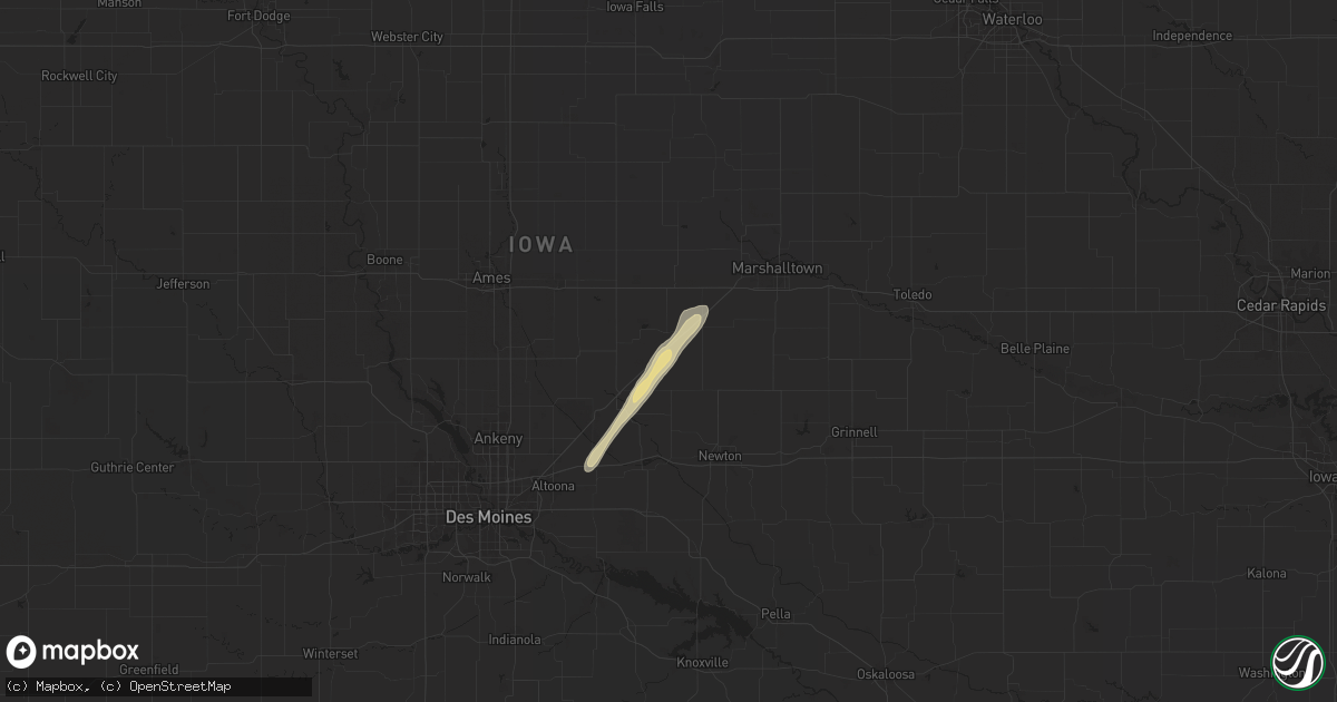 Hail map in Rhodes, IA on October 30, 2024