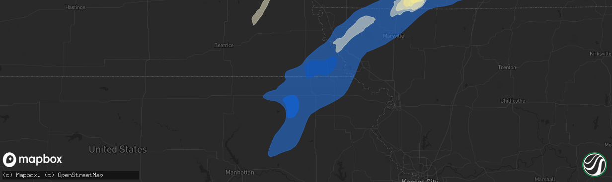 Hail map in Sabetha, KS on October 30, 2024