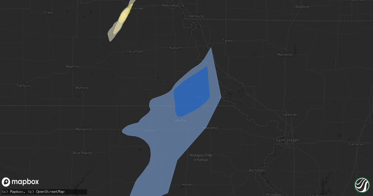 Hail map in Salem, NE on October 30, 2024