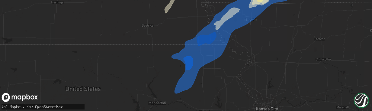 Hail map in Seneca, KS on October 30, 2024